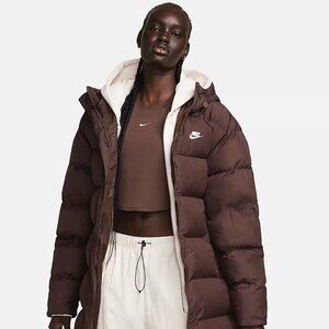 Nike Women's Brown Parka Puffer Coat